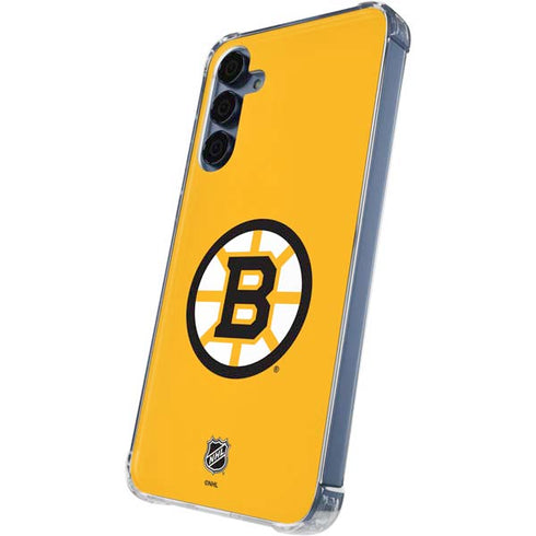 NHL Boston Bruins Solid Background Galaxy S24 Clear Case